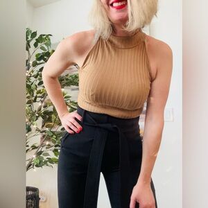 BANANA REPUBLIC Ribbed Halter Tank Top